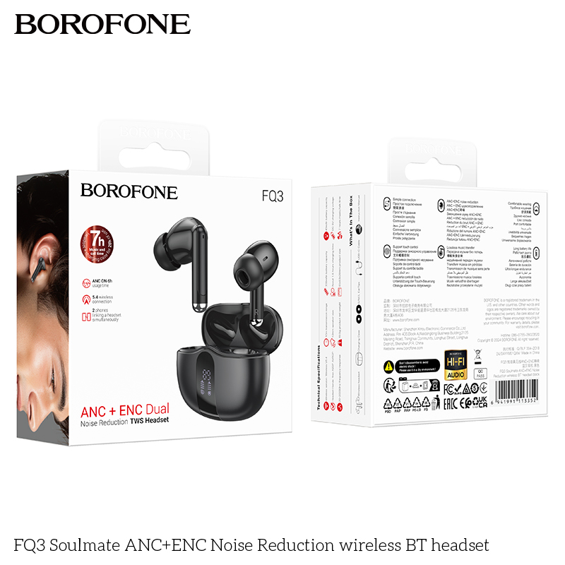 BOROFONE FQ3 Soulmate TWS earbuds NZ 9